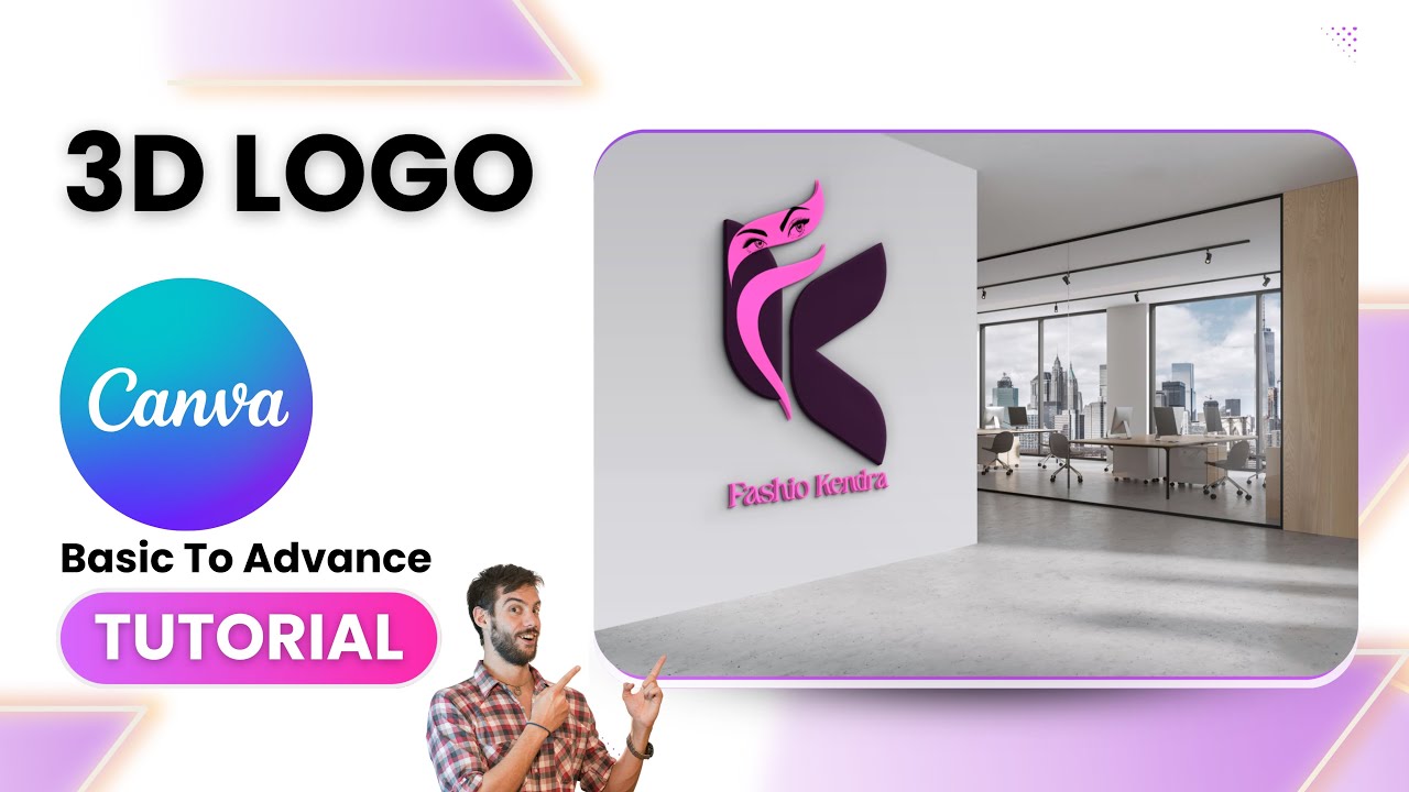 3D Logo In Canva || Basic To Advance || Canva Full Tutorial || 🎨