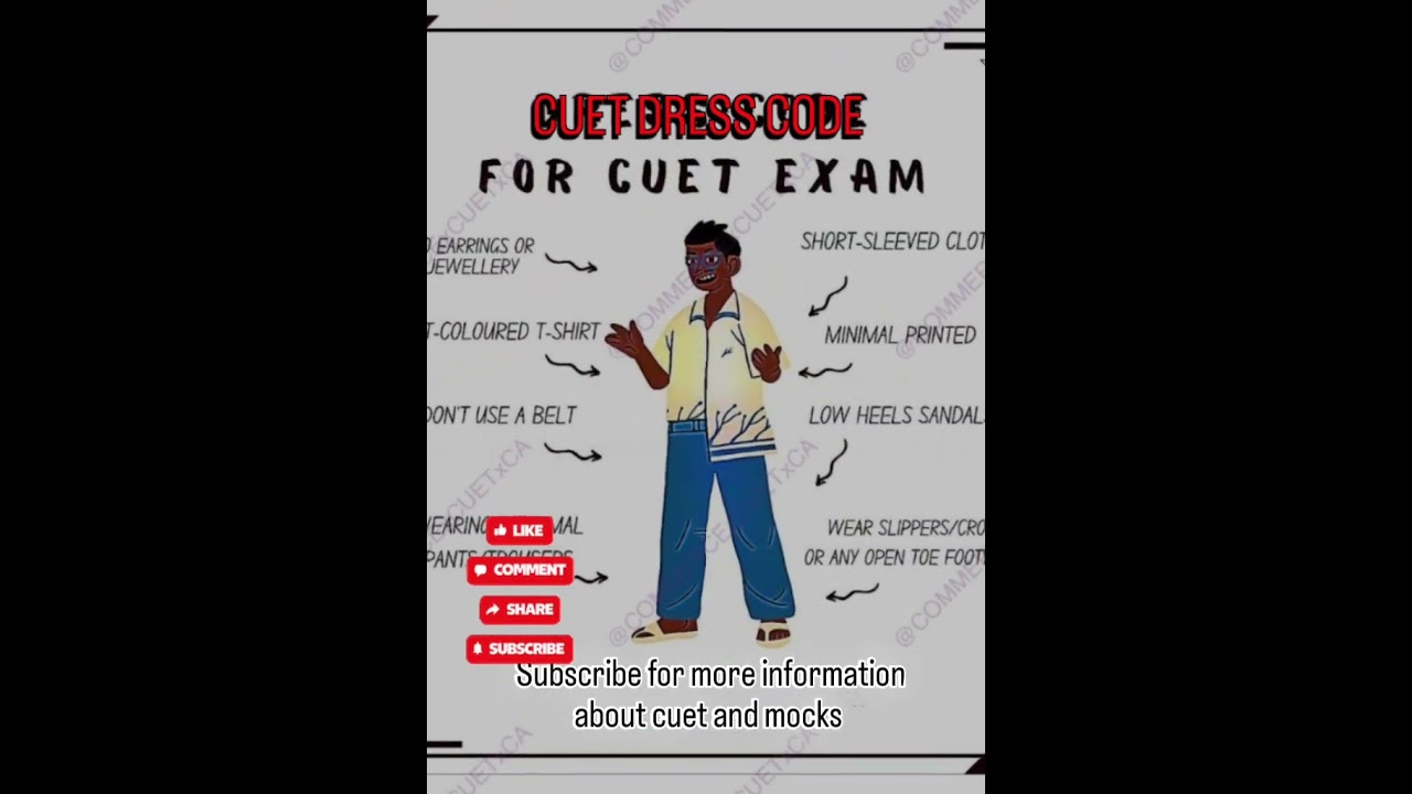 CUET 2025 Dress code as per NTA 😍What to wear and what to avoid
