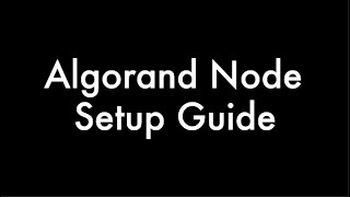 How to Setup an Algorand Node on a Mac