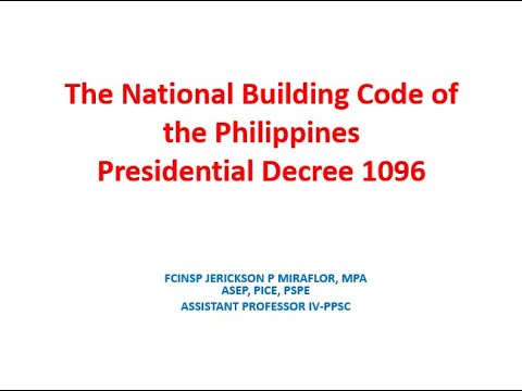 National Building Code Lecture - YouTube