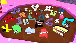DESTROY ALL 3D ALPHABET LORE FAMILY in CHOCOLATE POOL - Garry's Mod