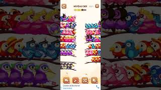 bird sort 2 color puzzle solution niveau 369 #games #gaming #puzzle #puzzlegame #androidgames