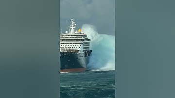 Can a Cruise Ship Survive a Massive Tidal Wave? #ship #tidalwave  #roughseas