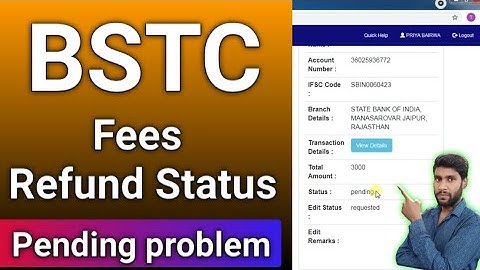 Bstc refund panding problem | how to apply bstc refund 2020 | bstc refund 2020 form kaise bhare |