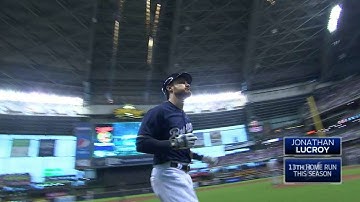 CHC@MIL: Lucroy crushes a two-run big fly in the 1st