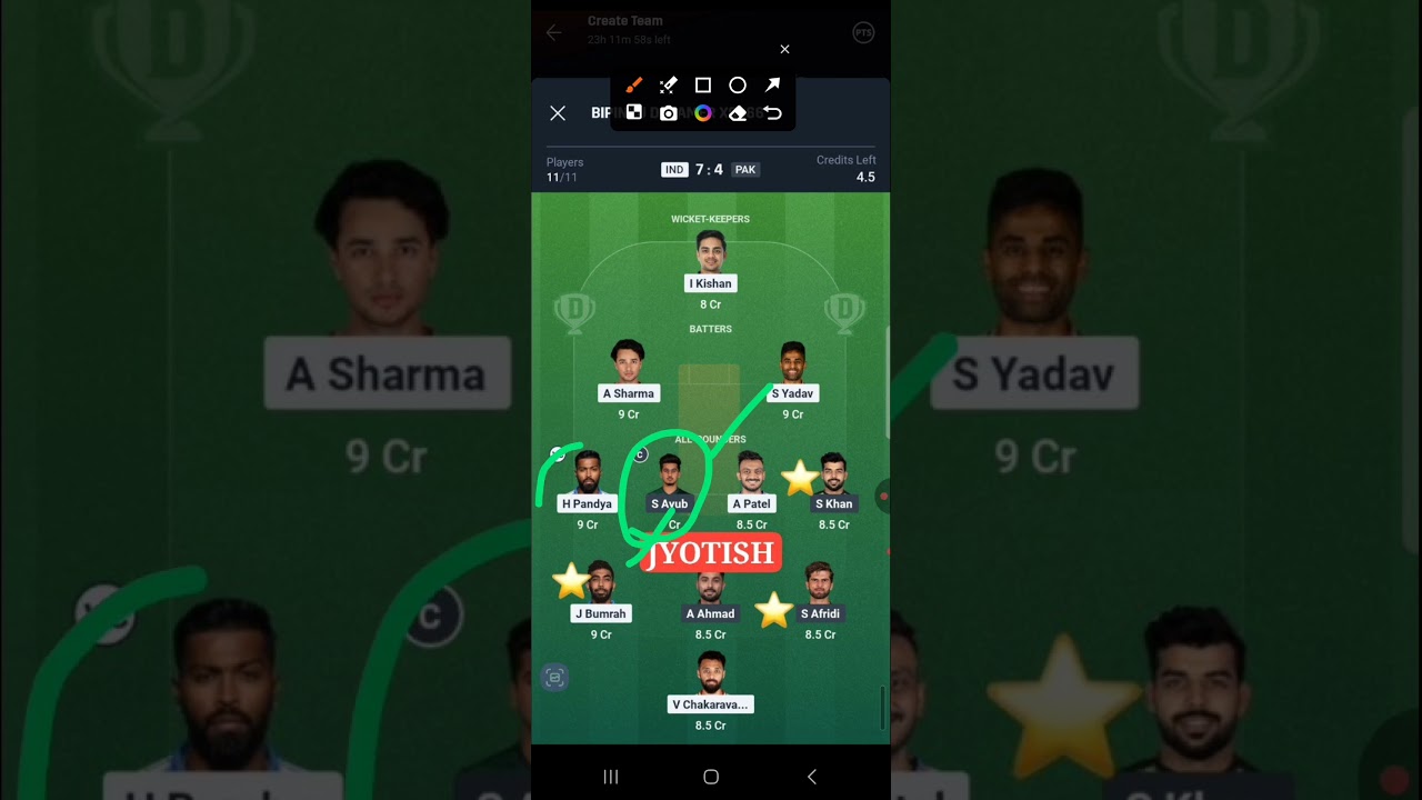 IND vs PAK T20 WC Dream11 Prediction | INDvs PAK Dream11 Team |  