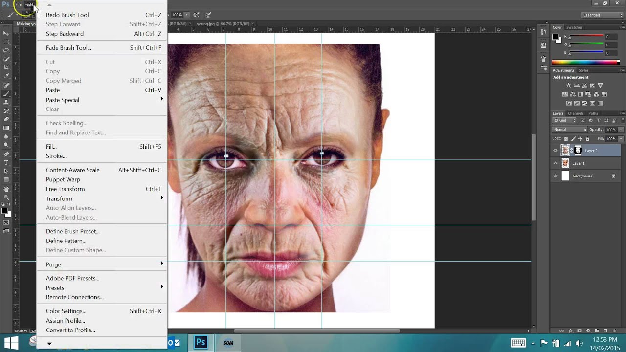 Making Young People Look Old In Photoshop YouTube
