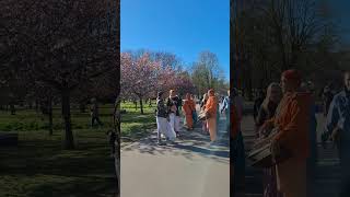 Harinama, chanting of the Holy Names of the Lord in the Victory Square in Riga,Latvia,24.04.2026