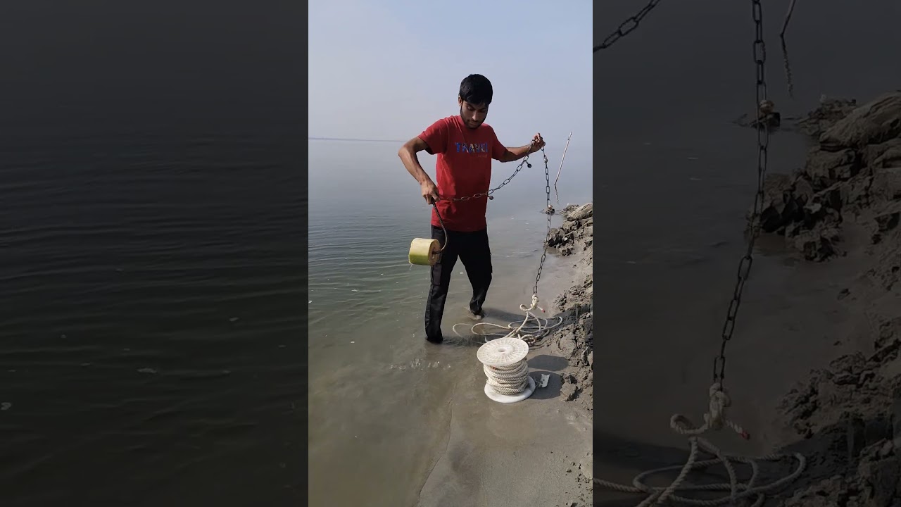 Traditional fishing idea by hook traps 