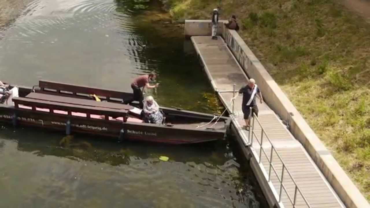 Der barrierefreie Bootsanleger am Karl-Heine-Kanal in Leipzig (Plagwitz).