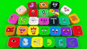 Alphabet Lore - Looking For A-Z SLIME With Rectangle Clay Coloring Mix! Satisfying Video ASMR