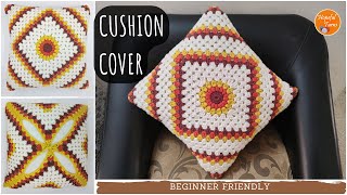 Sunburst Granny Square Crochet Pillow/ Cushion cover - BEGINNERS  Crochet Fall / Thanksgiving decor by Hopeful Turns 18,127 views 7 months ago 38 minutes