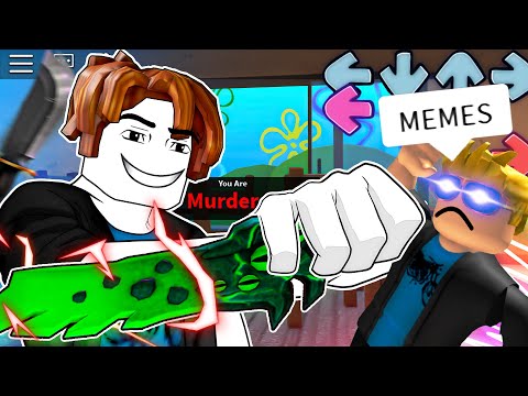 ROBLOX Murder Mystery 2 MURDERER Funny Moments (MEMES)