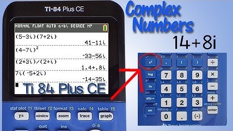 TI 84 Plus CE Complex and Imaginary Numbers