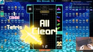 Tetris 99 Win with All Clear End
