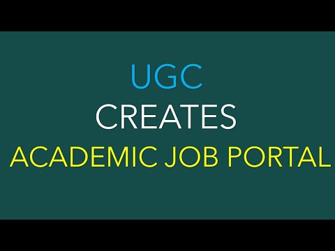 UGC CREATES ACADEMIC JOB PORTAL