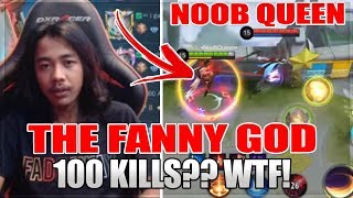 NOOB QUEEN DOES IT AGAIN 100 KILL FANNY GAMEPLAY IN MOBILE LEGENDS | Ask VeLL