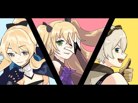 原神で文系理系体育会系０１【手描き】