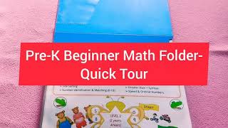 Quick Tour -  Pre-K Beginner Math Folder
