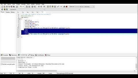 C Program to Swap two number using 3 variables