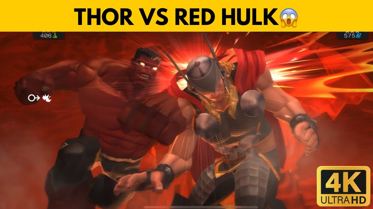 Thor vs Red Hulk Fight | Marvel Game 4k