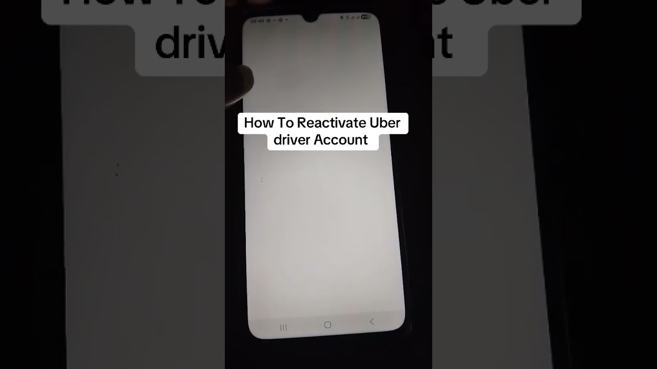 How To Reactivate Uber driver Account 
