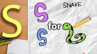 Learning and drawing alphabets for kids | S for SNAKE | Kids Channel