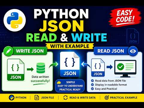 Write a code to read data and Write data for json file