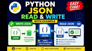 Write a code to read data and Write data for json file