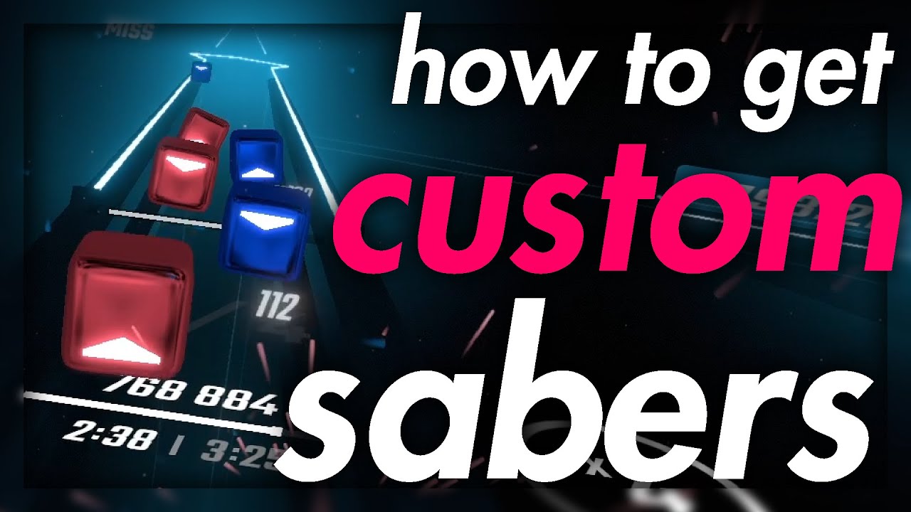 How to get CUSTOM SABERS for Beat Saber 1.12.2 - YouTube