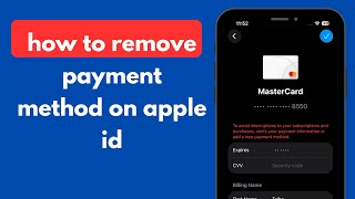 How to remove payment method on apple id