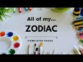 All of my zodiac completed pages