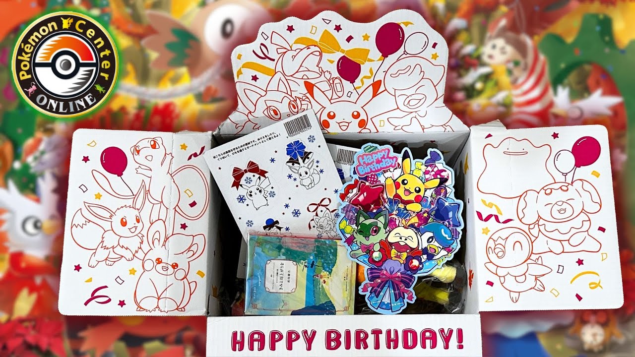 Pokemon Center Japan Birthday & Christmas Mail Day! - YouTube