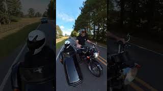 Sidecars are terrifying!! #triumph #bonneville #sidecar