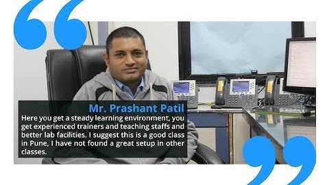 Prashant shares his review after his CCNA Collaboration training from I-Medita
