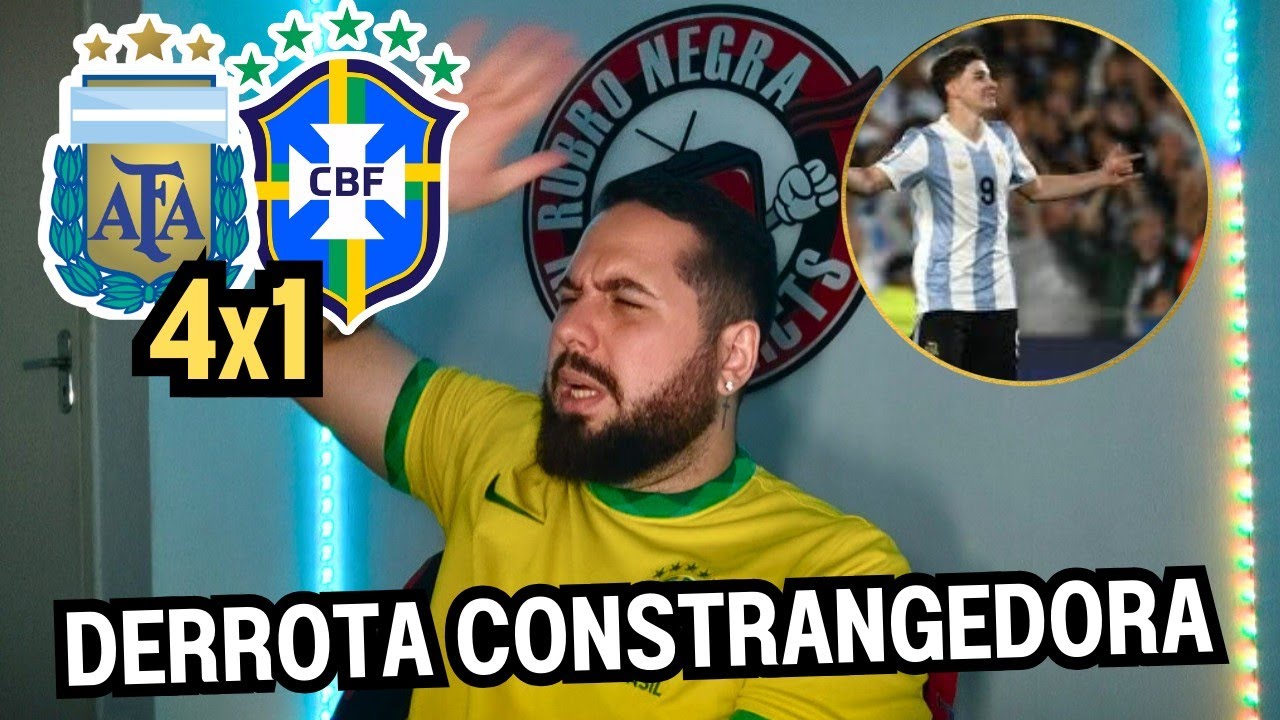 REACT MELHORES MOMENTOS ARGENTINA 4X1 BRASIL - VEXAME E ZOAÇÃO DOS ARGENTINOS