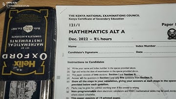 KCSE 2022 MATHS REVISION, PAPER 1. LINEAR MOTION