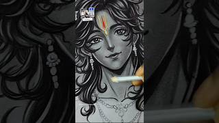 Lord krishna Drawing In Anime Style 😍✍️ Janmashtami Krishna #shorts #krishna #anime #drawing #sketch