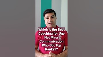 Which is the Best Ugc Net Mass Communication Coaching Centre in India? #ugcnet #netjrf #ugcnetexam