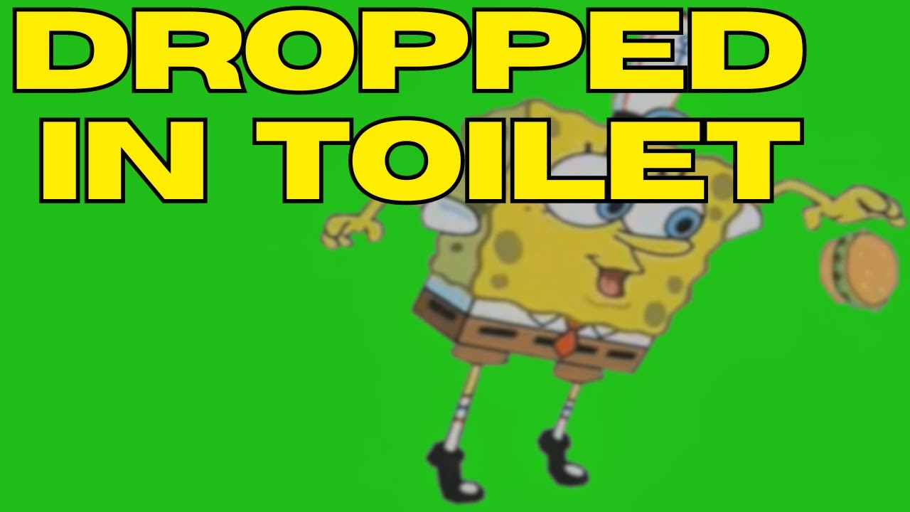 SpongeBob drops Burger in the TOILET - Green Screen