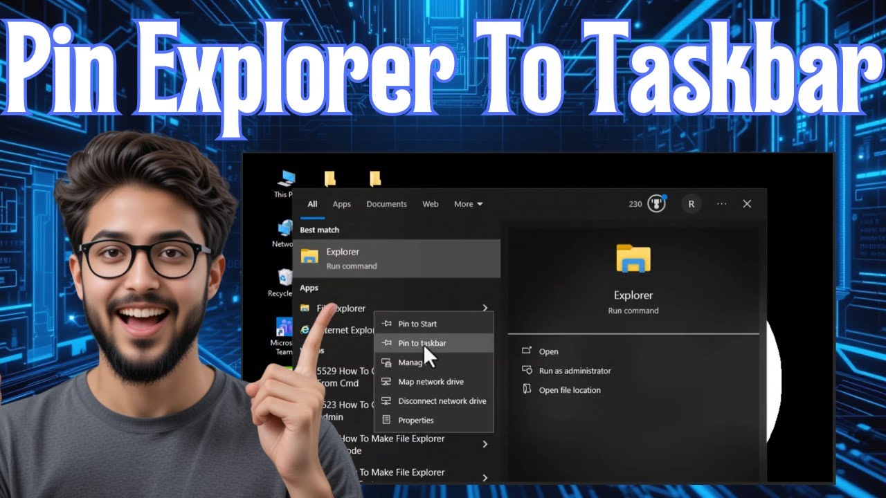 Как закрепить Проводник на панели задач | Краткое руководство по быстрому доступу (2025)