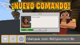 ¿COMO USAR EL COMANDO /DIALOGUE? | TUTORIAL | MINECRAFT BEDROCK 1.17.10 OFICIAL