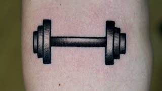 Tattoo Timelapse- Dumbell Tattoo-Black Raijin Tattoo