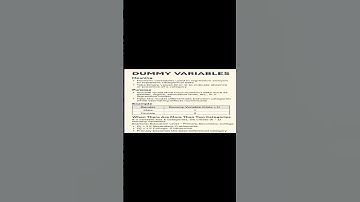 📊 Dummy Variables in Regression Analysis – Simplified Summary
