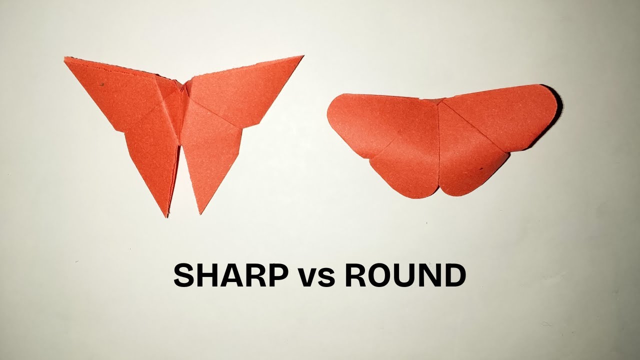 Origami Butterfly Tutorial | Sharp vs Round Wings