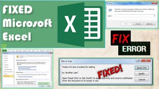 Cara Memperbaiki Excel Locked, Read Only, & Not Responding - FIX ERROR Fix Excel Error File Is Locked For Editing Open Read Only Or Click Notify