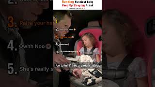 Ranking Funniest Baby Hand Up Sleeping Prank #funny #baby #prank #cutebaby #shorts #viral #fyp