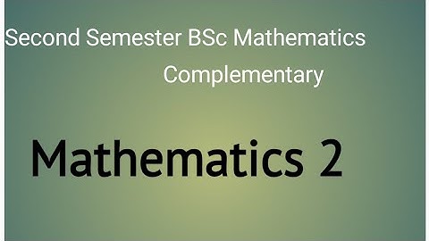 The Improper Integral/// Second Semester BSc Complementary Mathematics