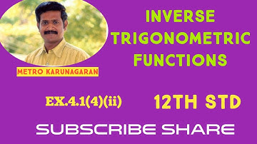 12th Std Maths Ex.4.1(4)(ii) Find the value of sin^-1(sin(5π/4))