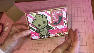 Baby Groot Valentine card